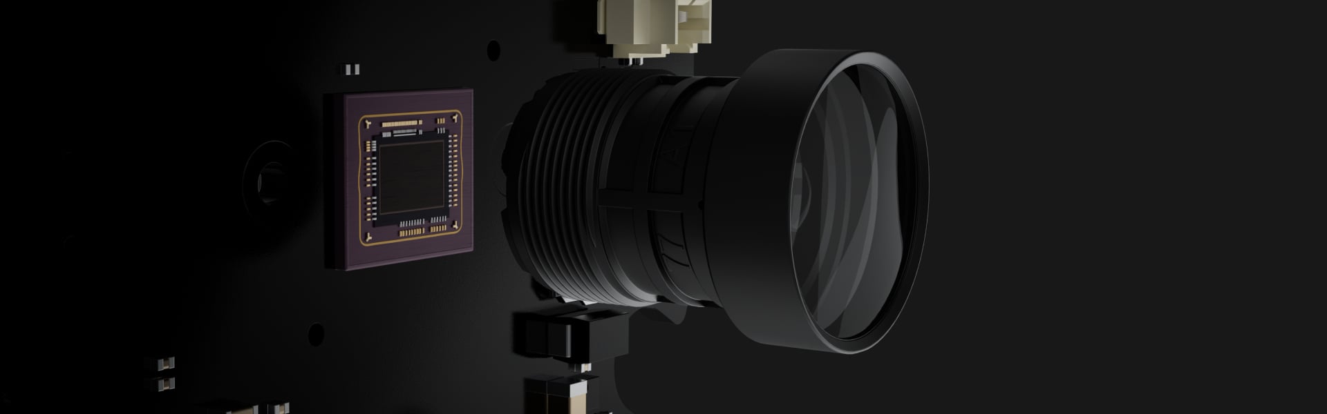 CMOS sensor a objektiv