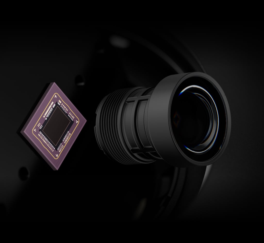 5 MP CMOS snímač a objektiv 4 mm