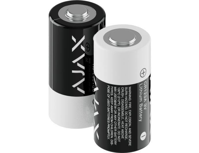 Ajax FireProtect 2 RB (Heat) s vyměnitelnou baterií, bílá 14 Baterie CR123A pro verzi RB