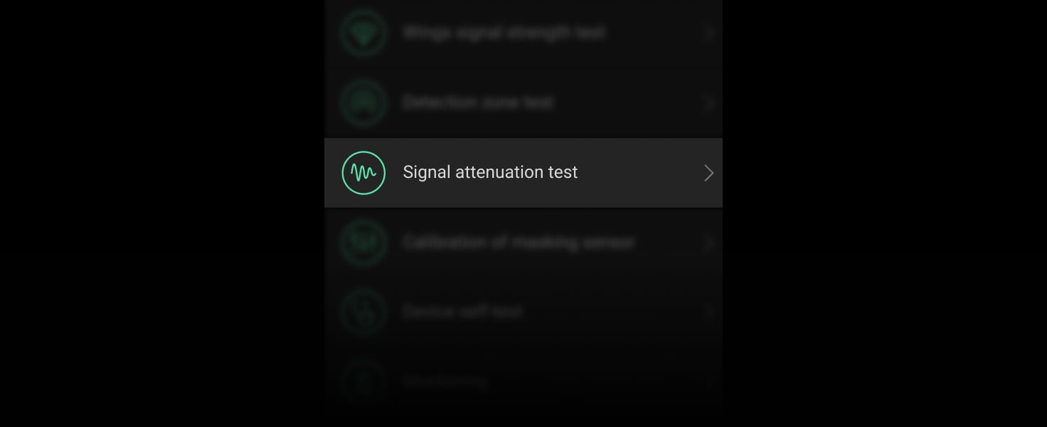 Rozšířený test útlumu signálu