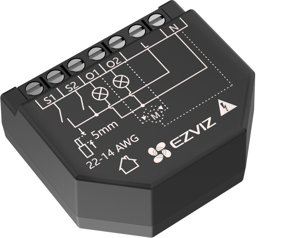 EZVIZ Chytrý spínací Wi-Fi modul T36-R100-WM (2ch, měření spotřeby)