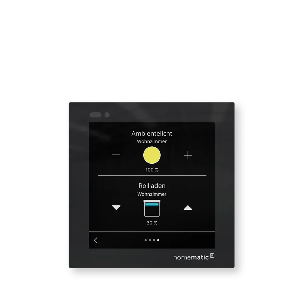 Homematic IP Glass Display – plus - HmIP-WGD-PL 6 Osobní rozvržení s jednou, dvěma nebo čtyřmi oblastmi