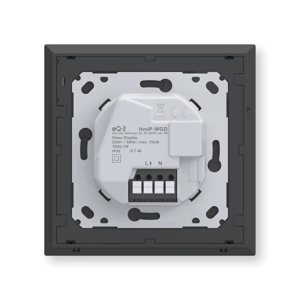 Homematic IP Glass Display - HmIP-WGD 12 Kompaktní rozměry